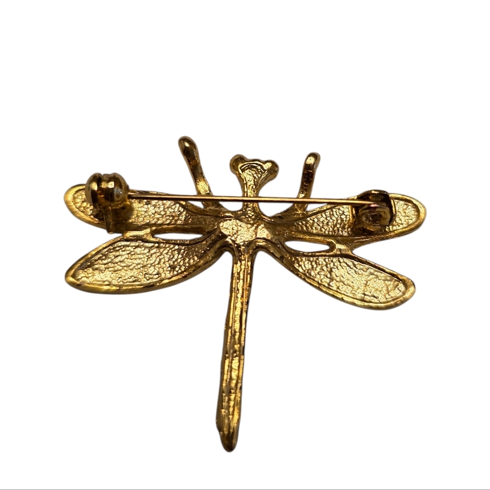 Vintage Colorful Dragonfly Brooch Pin - Picture 2 of 5